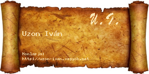Uzon Iván névjegykártya