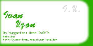 ivan uzon business card